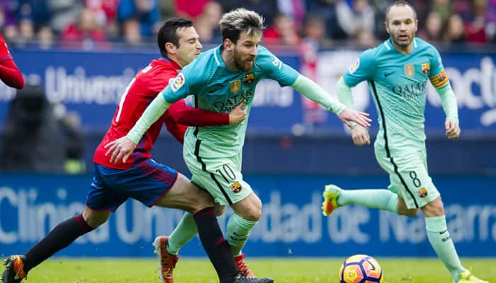 La Liga: Lionel Messi brace against Osasuna ends Barcelona's 3 ...