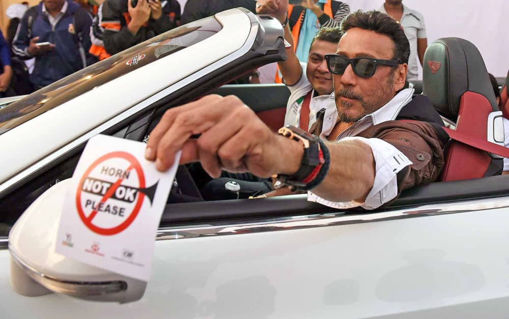 Jackie Shroff during Air Strip Drag Racing