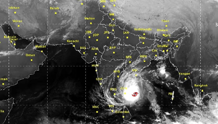 Cyclone Vardah, packing wind speed of 90 kmph, to make landfall on Monday; TN, AP on high alert