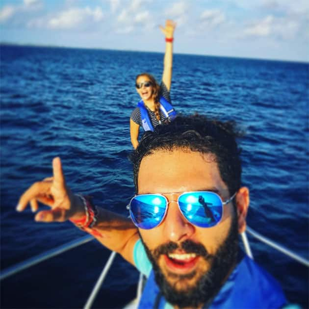 Yuvraj Singh and Hazel Keech