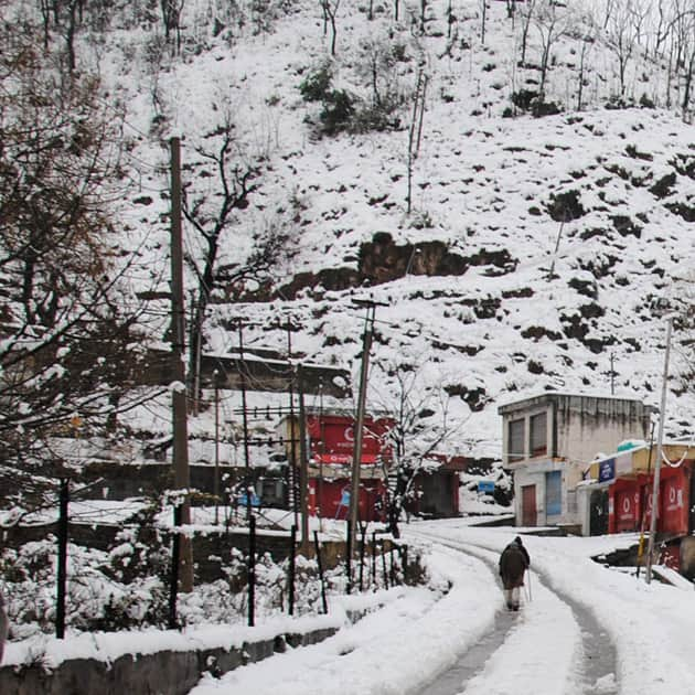 Snowfall i Jammu and Kashmir