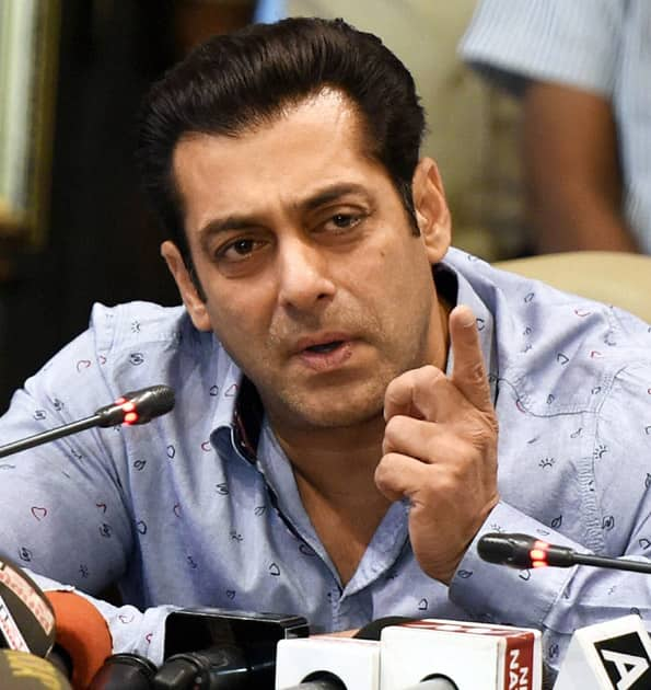 Salman Khan address the media