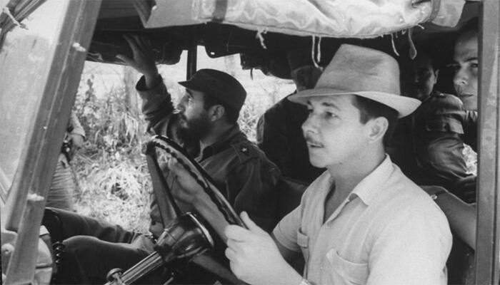 Fidel Castro with brother and Cuban president