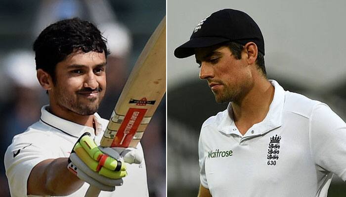 WATCH: How England captain Alastair Cook &#039;sheepishly&#039; tried avoiding eye contact with Karun Nair