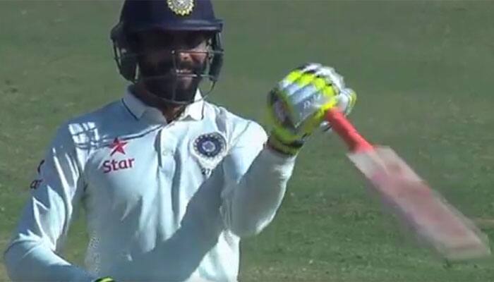 WATCH: On Karun Nair&#039;s day, Ravindra Jadeja doesn&#039;t forget to show &#039;sword celebration&#039;