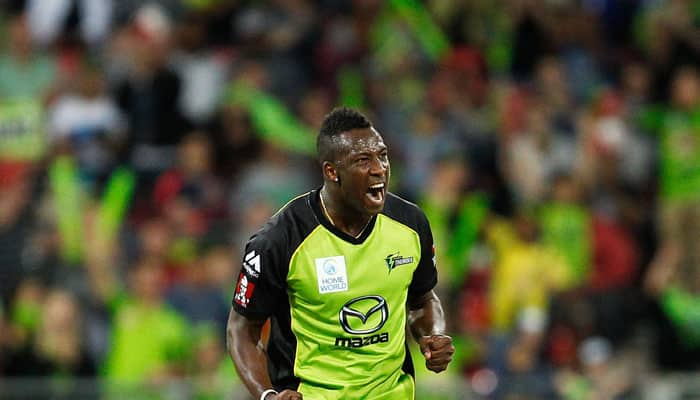 BBL 2016: Andre Russell&#039;s unique &#039;Black-Pink&#039; bat banned by Cricket Australia