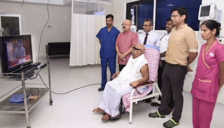 Karunanidhi&#039;s health condition improves, hospital releases picture
