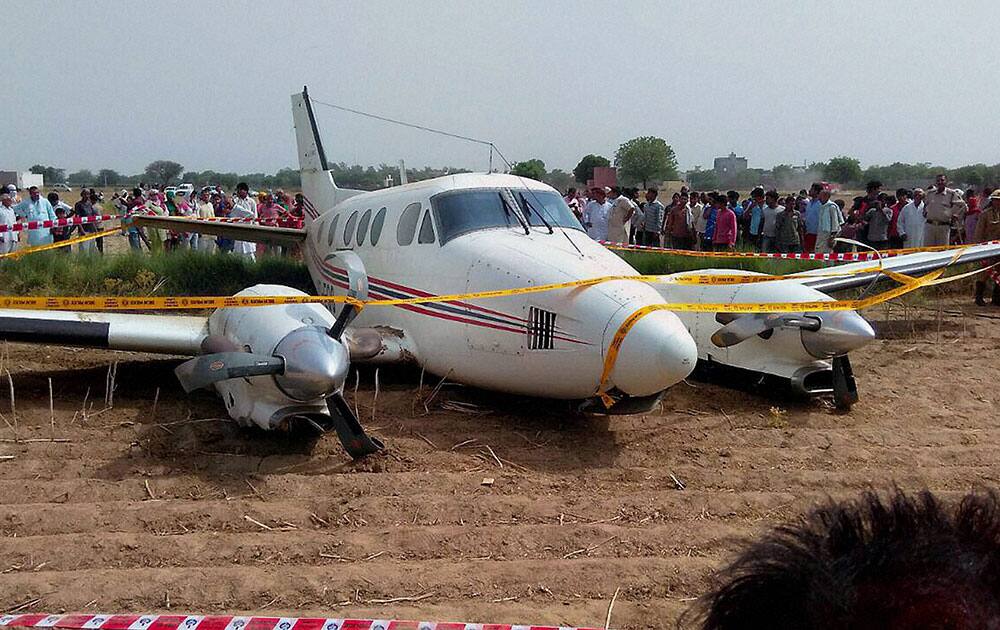 Air ambulance crash lands in Najafgarh area