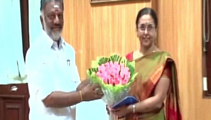 Girija Vaidyanathan takes charge as Tamil Nadu Chief Secretary, meets CM Panneerselvam