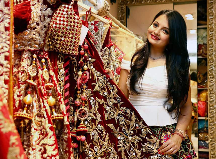 TV actress Giaa Manek displays designer creation