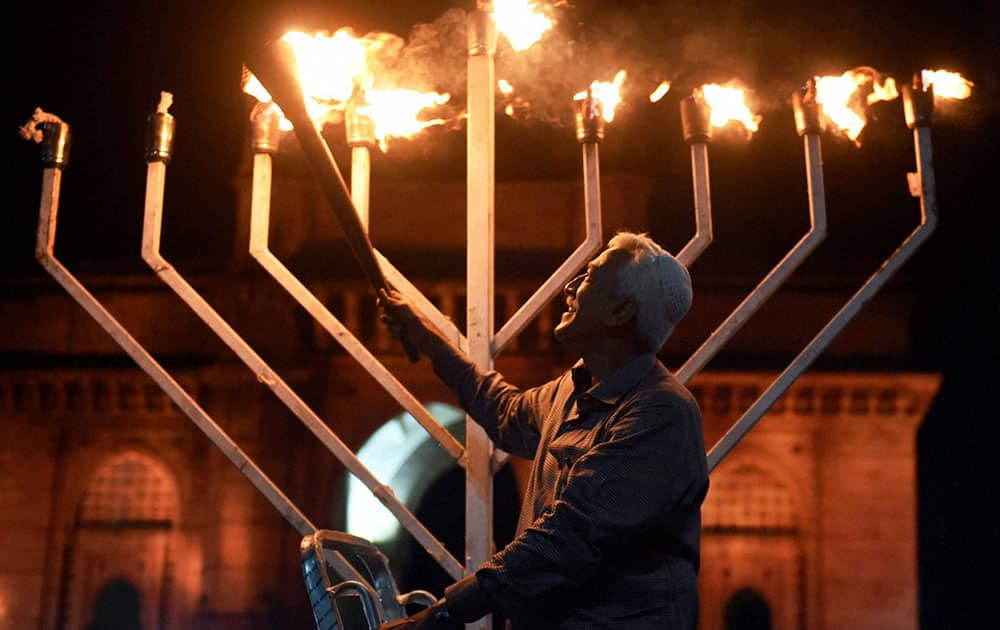 Jewish community people celebrate 'Hanukkah'