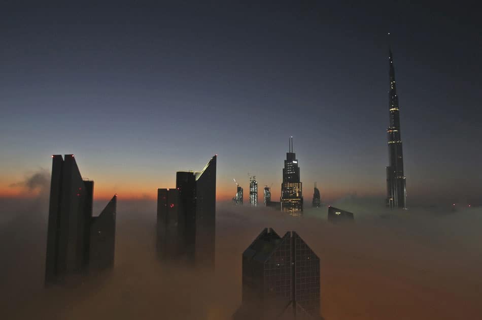 foggy day in Dubai, United Arab Emirates