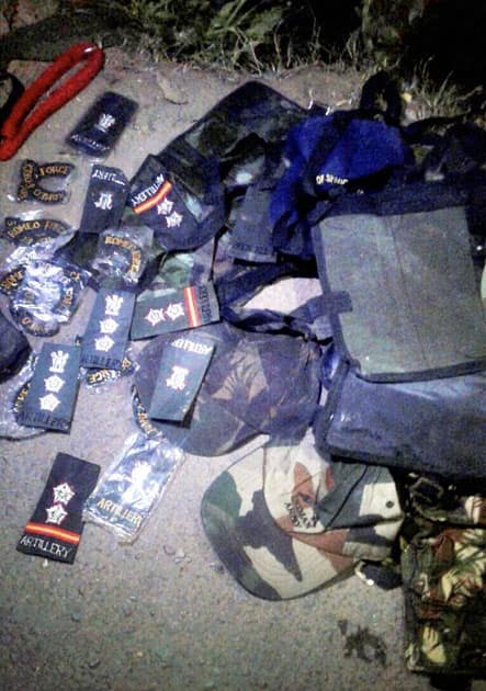 army uniforms recovered in Rajouri