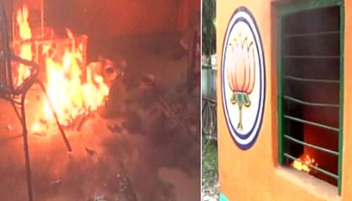 &#039;TMC&#039; workers set BJP office in West Bengal&#039;s Hooghly district on fire