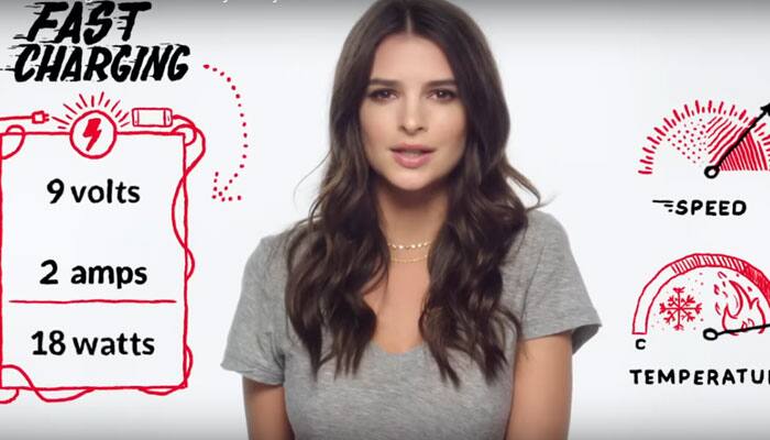 Watch: Model Emily Ratajkowski explains how OnePlus&#039; Dash Charge works!