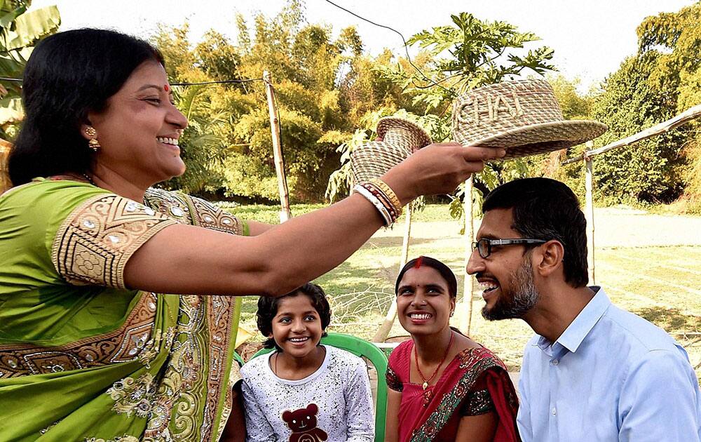 Sundar Pichai in Gokulpur village