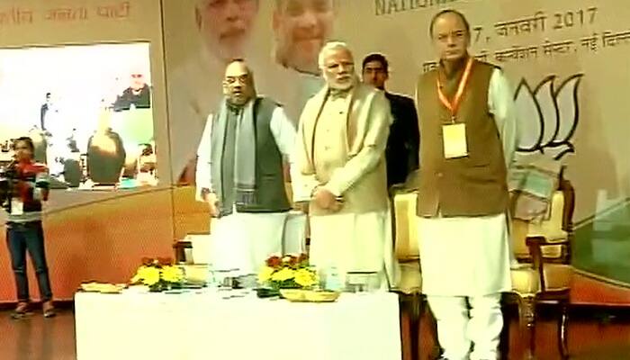 BJP National Executive: PM Narendra Modi felicitated for historic demonetisation decision