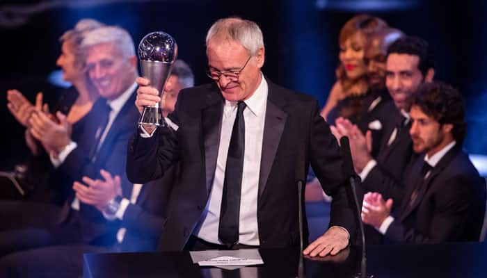 Leicester City&#039;s Claudio Ranieri pips Zinedine Zidane to win FIFA best men`s coach award 