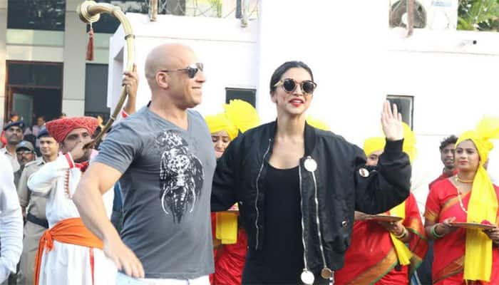 Deepika Padukone shows how India welcomes its guests! &#039;xXx: Return Of Xander Cage co-star Vin Diesel gets grand reception!