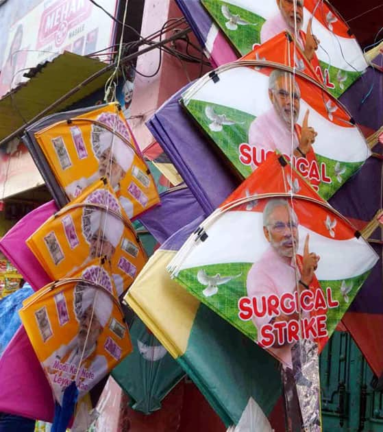 Kites with PM Modi's pictures