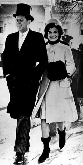 Jackie and John F Kennedy in 1961