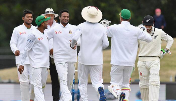 NZ vs BAN, 1st Test, Day 2: Shakib Al Hasan&#039;s late show puts Bangladesh in control; Kiwis 260-7 at stumps