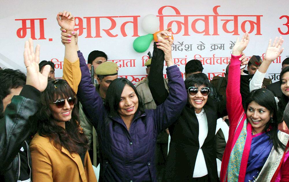 Wrestler Geeta Phogat and Babita Phogat in Meerut