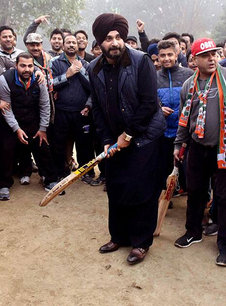 Navjot Singh Sidhu during an election campaign