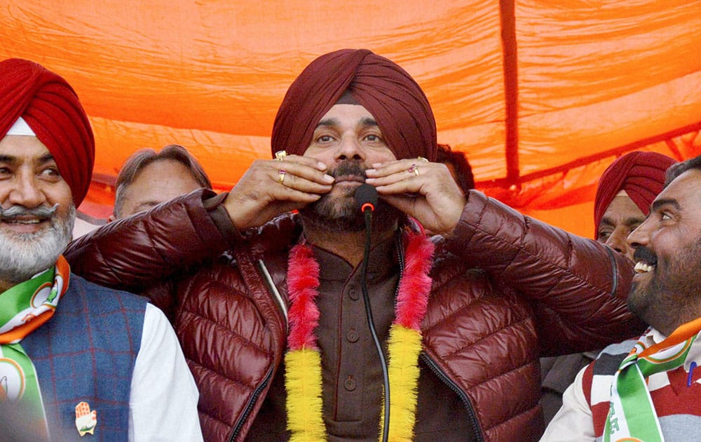 Sidhu at election rally