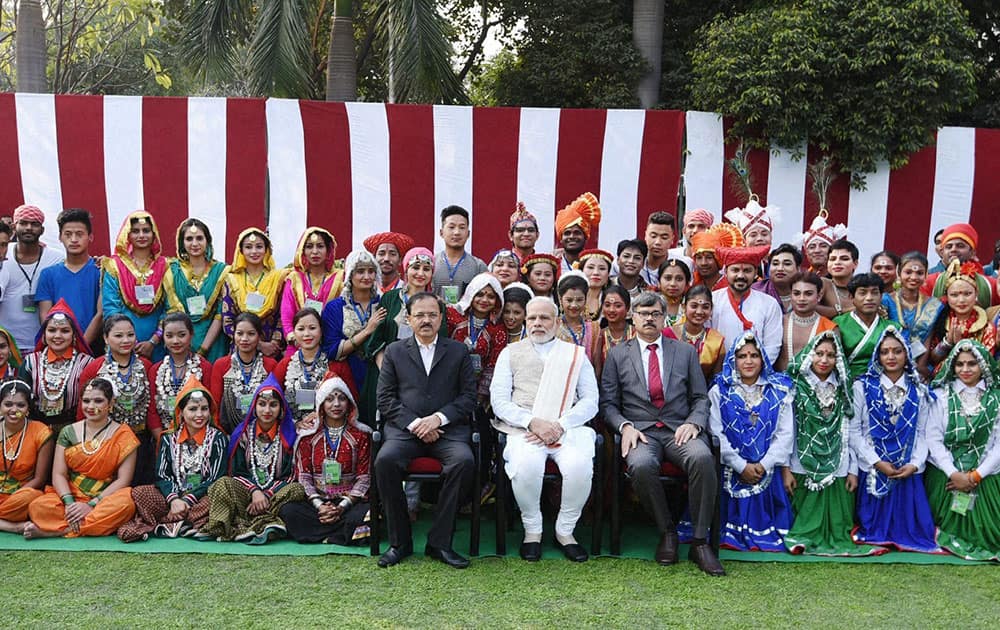 PM with NCC Cadets