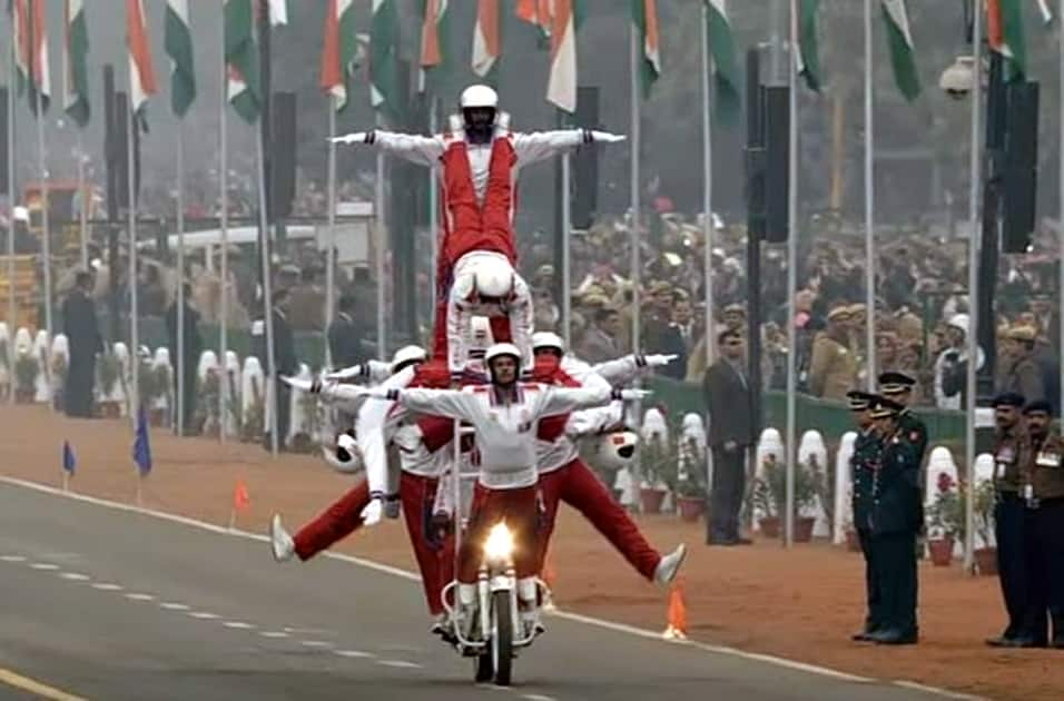 Motorcycle display team of Corps