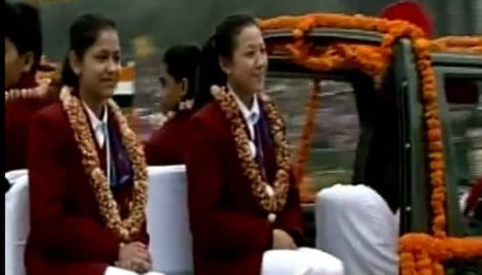 Bravery award winning children cheered at R-Day parade