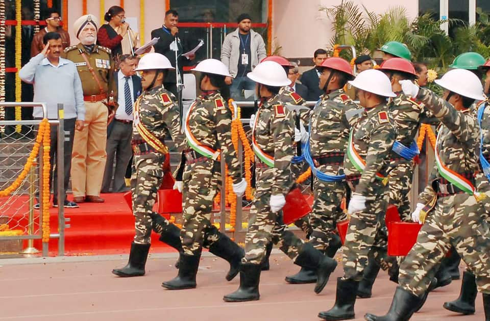 Republic Day function at Chatrasal Stadium