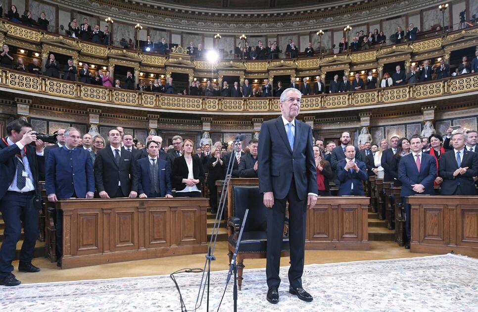 Newly sworn-in Austrian President Alexander Van der Belle