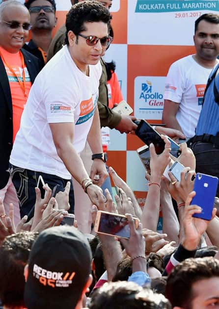 Sachin at Kolkata Marathon