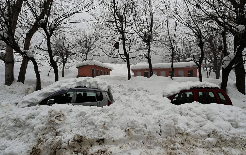 Snowfall in Kashmir