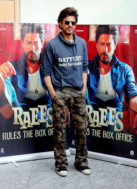 Shah Rukh Khan during a promotional event of film Raees