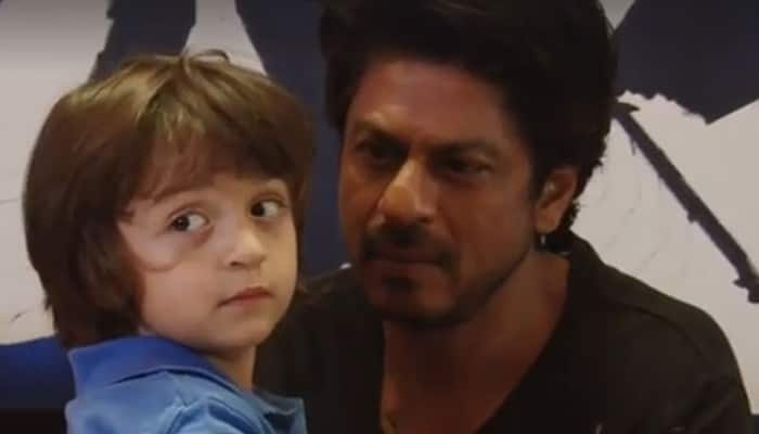 AbRam crashes daddy Shah Rukh Khan&#039;s live interview, surpasses all levels of cuteness – Watch