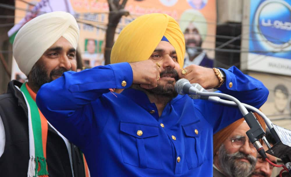 Navjot Singh Sidhu addresses rally