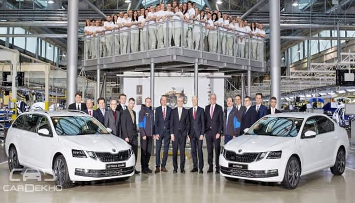 New Skoda Octavia facelift enters production