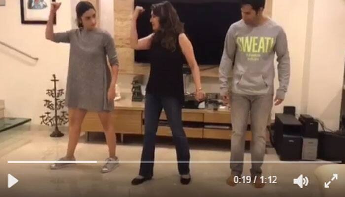 Madhuri Dixit does ‘Tamma Tamma’ again with Alia Bhatt and Varun Dhawan – WATCH