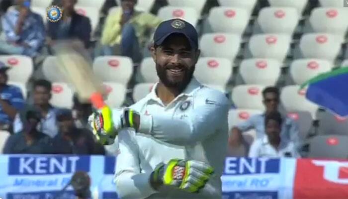 India vs Bangladesh: Another round of &#039;sword-dance&#039; from Ravindra Jadeja after blistering knock — WATCH