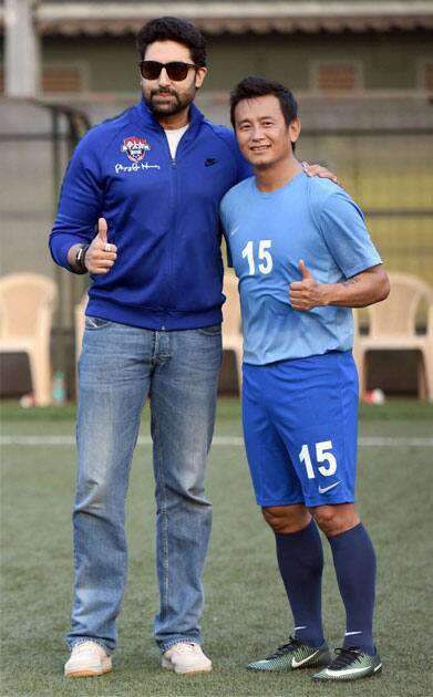 Charity football match in Mumbai