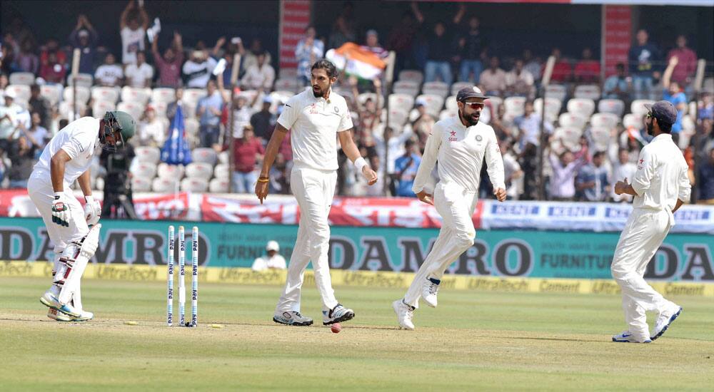 Indian cricketers celebrate