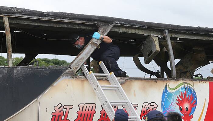 Tour bus crashes in Taiwan, at least 32 dead