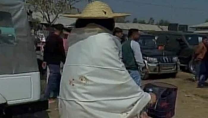 Irom Sharmila rides bicycle for 20 km to file nomination from Thoubal against CM Okram Ibobi 