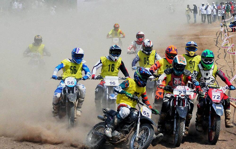 Autocross bike rally in Chikkamagaluru, Karnataka