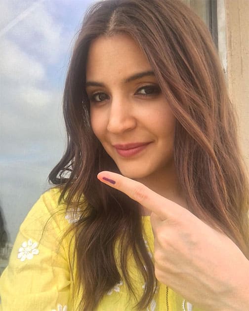 anushka sharma - Started my morning by casting my vote