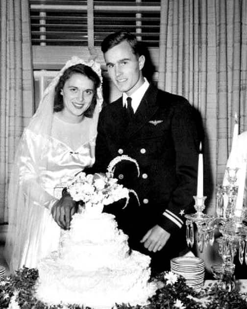 GEORGE H.W. BUSH AND BARBARA PIERCE