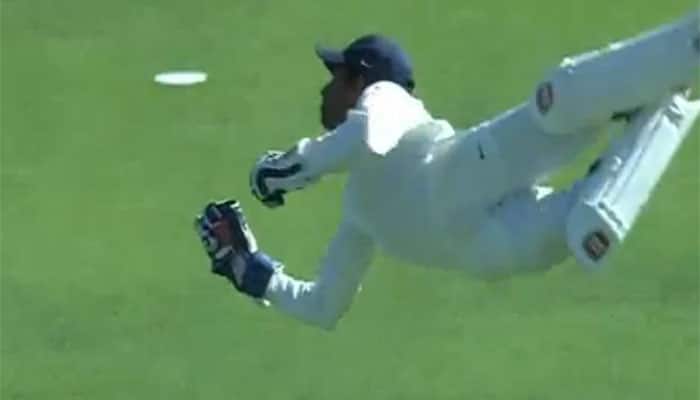 Ind s Aus 2017: Indian cricket fraternity bowled over by Wriddhiman Saha&#039;s flying catch against Australia